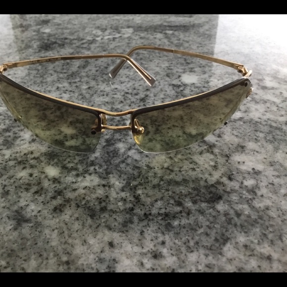 Versace Accessories - Versace Vintage Gold Rim Sunglasses